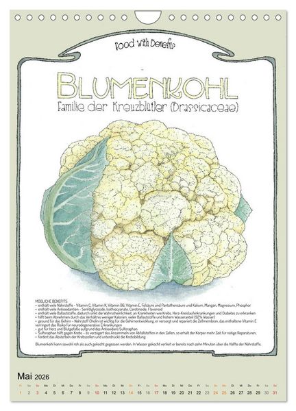 Produktbild: Food with Benefits (Wandkalender 2026 DIN A4 hoch), CALVENDO Monatskalender