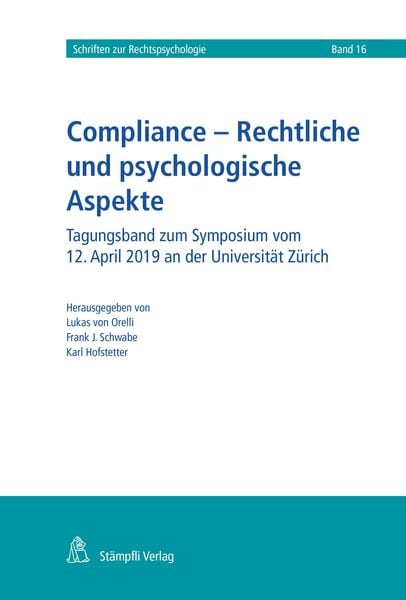 Produktbild: Compliance - Rechtliche und psychologische Aspekte