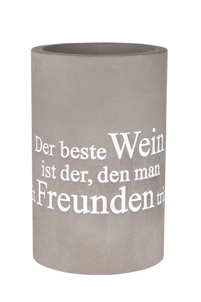 Produktbild: R&auml;der Flaschenk&uuml;hler "Der beste Wein", D: 13,5cm