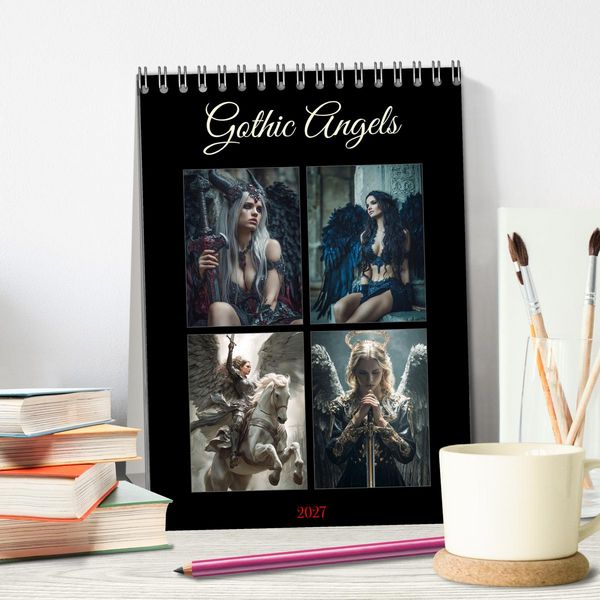 Produktbild: Gothic Angels (Tischkalender 2027 DIN A5 hoch), CALVENDO Monatskalender