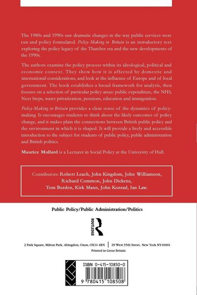 Produktbild: Policy-Making in Britain