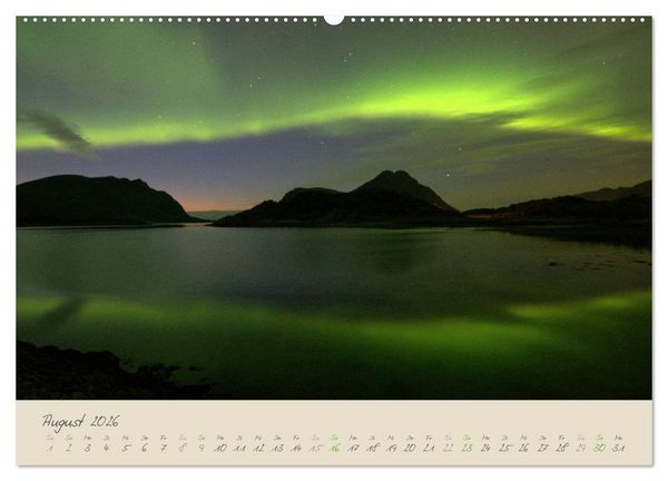 Produktbild: Zauber des Nordlichts - Aurora borealis (Wandkalender 2026 DIN A2 quer), CALVENDO Monatskalender