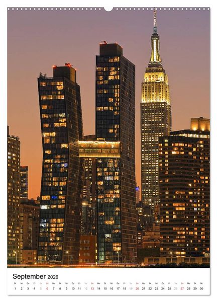 Produktbild: New Yorks architektonische Highlights (Wandkalender 2026 DIN A2 hoch), CALVENDO Monatskalender
