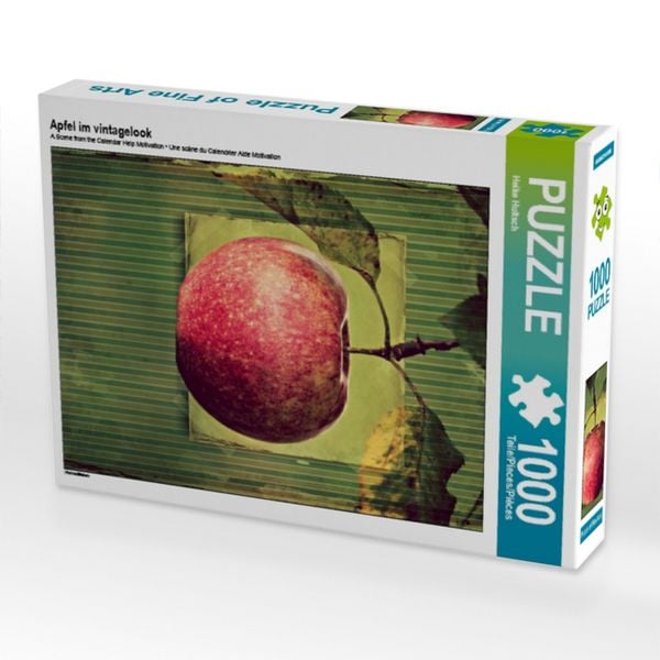 Produktbild: CALVENDO Puzzle Apfel im vintagelook | 1000 Teile Lege-Gr&ouml;&szlig;e 64x48cm Foto-Puzzle f&uuml;r gl&uuml;ckliche Stunden