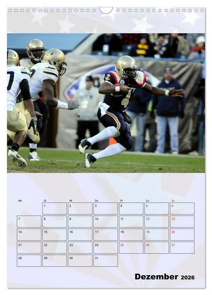 Produktbild: American Football - Kickoff (Wandkalender 2026 DIN A3 hoch), CALVENDO Monatskalender