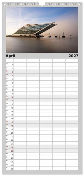 Produktbild: Familienplaner 2027 - Urbane Impressionen: Hansestadt Hamburg - Tor zur Welt mit 5 Spalten (Wandkalender, 21 x 45 cm) CALVENDO