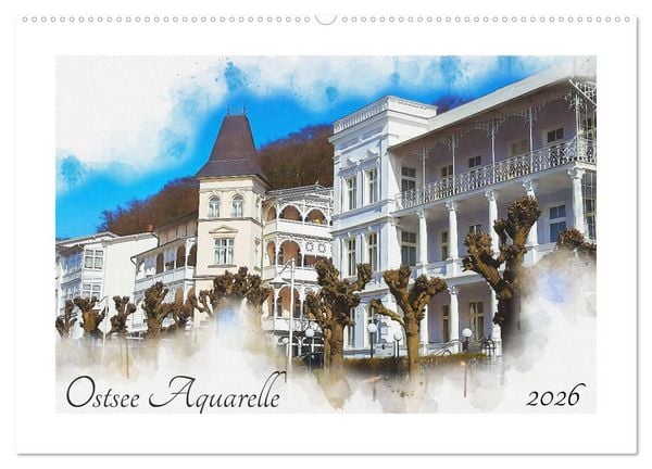 Produktbild: Ostsee Aquarelle (Wandkalender 2026 DIN A2 quer), CALVENDO Monatskalender