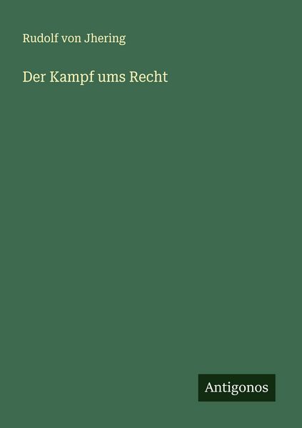 Produktbild: Der Kampf ums Recht