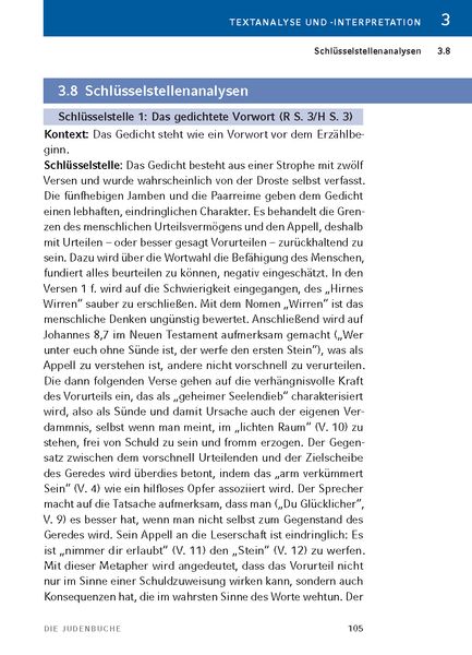 Die Judenbuche von Annette von Droste-Hülshoff - Textanalyse und Interpretation