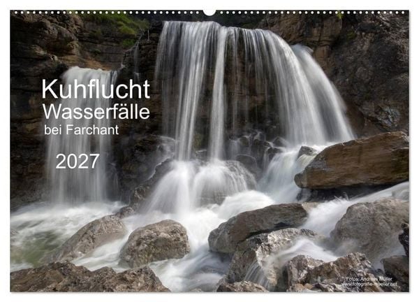 Produktbild: Kuhflucht Wasserf&auml;lle bei Farchant (Wandkalender 2027 DIN A2 quer), CALVENDO Monatskalender