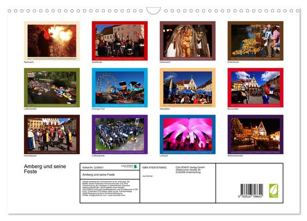 Produktbild: Amberg und seine Feste (Wandkalender 2026 DIN A3 quer), CALVENDO Monatskalender