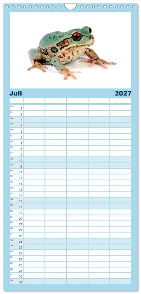 Produktbild: Familienplaner 2027 - Farbenpracht der Fr&ouml;sche mit 5 Spalten (Wandkalender, 21 x 45 cm) CALVENDO
