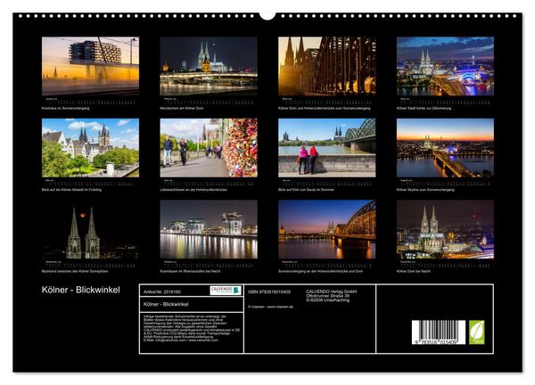 Produktbild: K&ouml;lner - Blickwinkel (hochwertiger Premium Wandkalender 2026 DIN A2 quer), Kunstdruck in Hochglanz