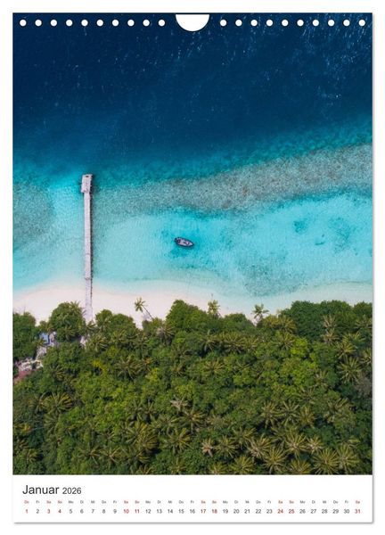Produktbild: Malediven - Der Sehnsuchtsort schlechthin. (Wandkalender 2026 DIN A4 hoch), CALVENDO Monatskalender