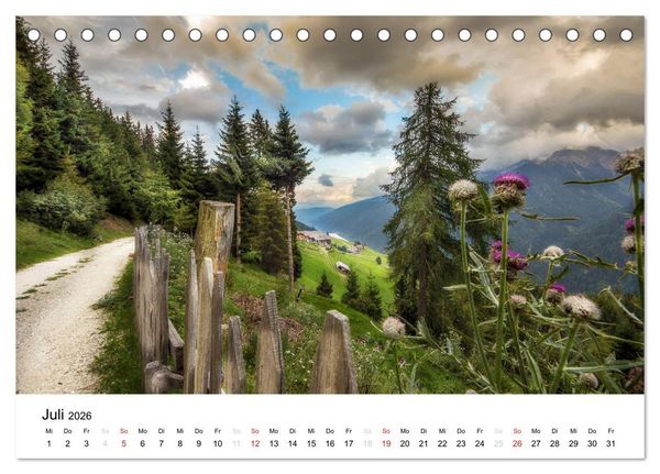 Produktbild: Bergbauernh&ouml;fe im Ultental (Tischkalender 2026 DIN A5 quer), CALVENDO Monatskalender