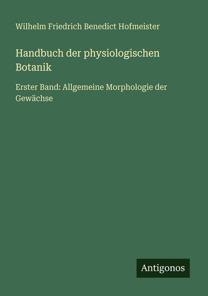 Produktbild: Handbuch der physiologischen Botanik