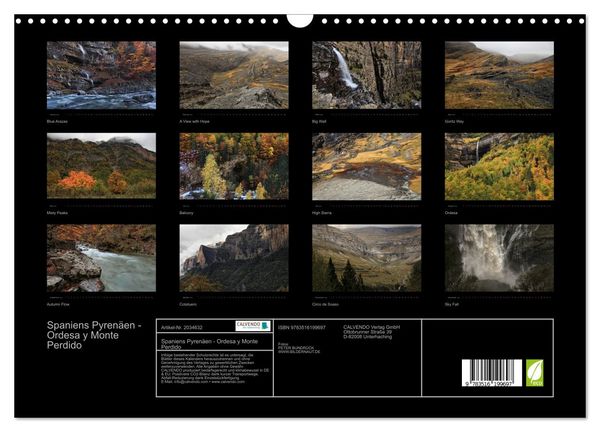 Produktbild: Spaniens Pyren&auml;en - Ordesa y Monte Perdido (Wandkalender 2026 DIN A3 quer), CALVENDO Monatskalender