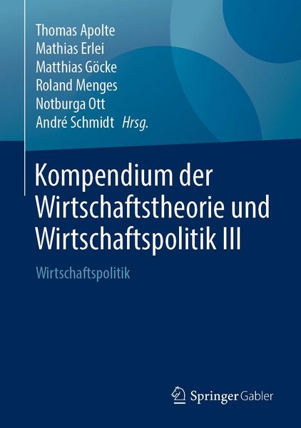 Produktbild: Kompendium der Wirtschaftstheorie und Wirtschaftspolitik III