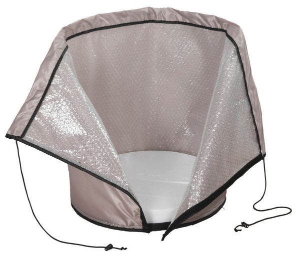 Produktbild: Pflanztopf-Sack 30x40cm, beige, 28L, Polyester, 2er Set, extra dicke Bodenplatte f&uuml;r Isolierung