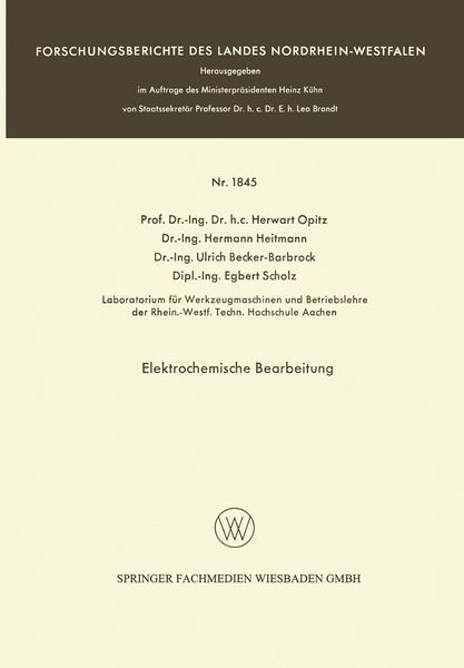 Produktbild: Elektrochemische Bearbeitung