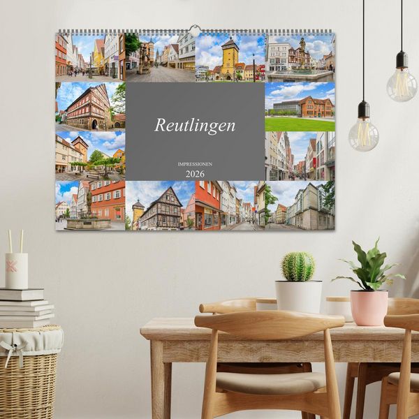 Produktbild: Reutlingen Impressionen (Wandkalender 2026 DIN A2 quer), CALVENDO Monatskalender