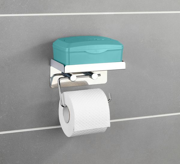 Produktbild: Toilettenpapierhalter 2 in 1 Edelstahl, rostfrei