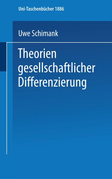 Produktbild: Theorien gesellschaftlicher Differenzierung