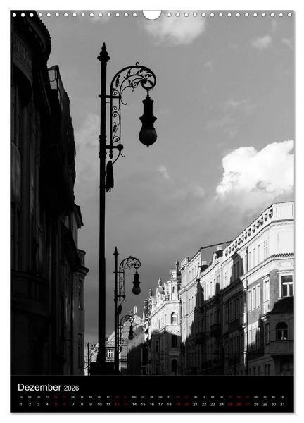 Produktbild: Prag - Die goldene Stadt in monochrom (Wandkalender 2026 DIN A3 hoch), CALVENDO Monatskalender