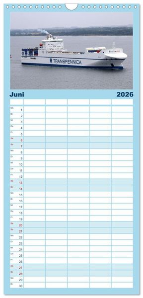 Produktbild: Familienplaner 2026 - Shipspotting Travem&uuml;nde mit 5 Spalten (Wandkalender, 21 x 45 cm) CALVENDO
