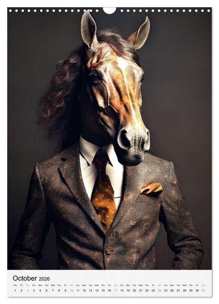 Produktbild: Stylish Horses (Wall Calendar 2026 DIN A3 portrait), CALVENDO 12 Month Wall Calendar