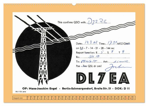 Produktbild: Amateurfunk in West-Berlin (Wandkalender 2026 DIN A2 quer), CALVENDO Monatskalender