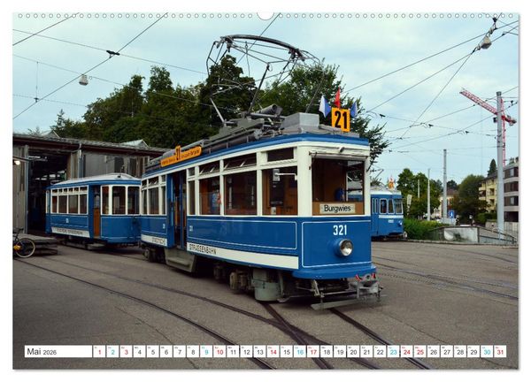 Produktbild: Die Z&uuml;rcher Tram (Wandkalender 2026 DIN A2 quer), CALVENDO Monatskalender