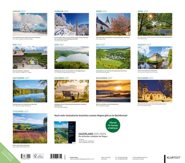 Produktbild: Kalender Sauerland 2027