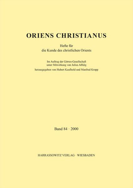 Produktbild: Oriens Christianus 84 (2000)