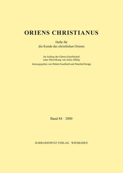 Produktbild: Oriens Christianus 84 (2000)