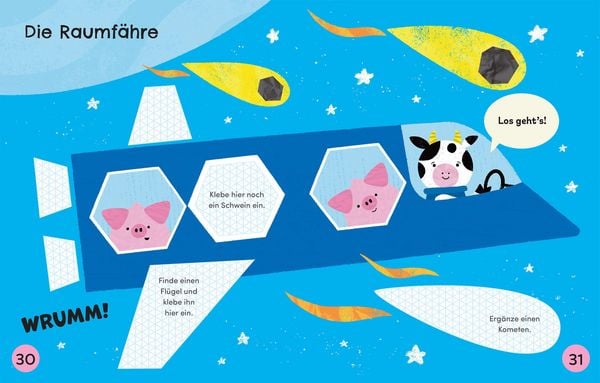 Produktbild: Kleine Kreativ-Werkstatt: Schere, Kleber, los! Bunte Raketen und Raumfahrzeuge fertig basteln
