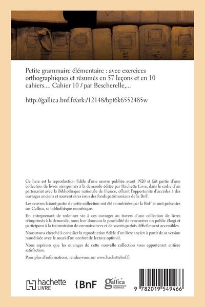 Produktbild: Petite grammaire &eacute;l&eacute;mentaire