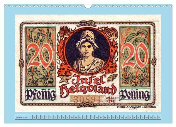 Produktbild: Gru&szlig; aus Helgoland (Wandkalender 2026 DIN A3 quer), CALVENDO Monatskalender