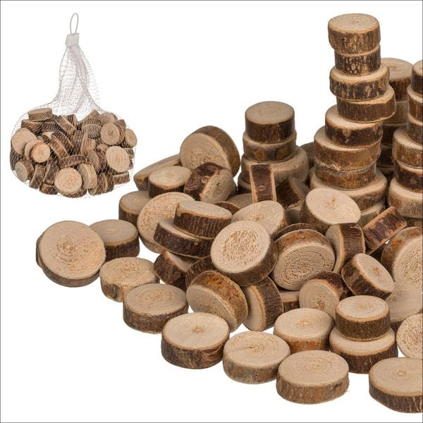 Produktbild: Holz-Dekoscheiben 250 gr im Netz