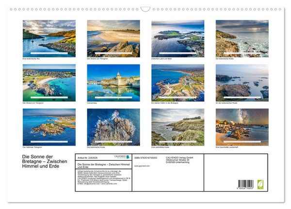 Produktbild: Die Sonne der Bretagne &ndash; Zwischen Himmel und Erde (Wandkalender 2027 DIN A2 quer), CALVENDO Monatskalender
