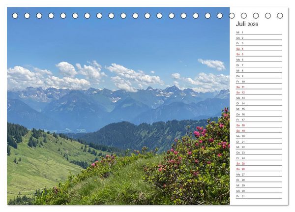 Produktbild: Alpenauszeit - Bergpause f&uuml;rs Herz (Tischkalender 2026 DIN A5 quer), CALVENDO Monatskalender