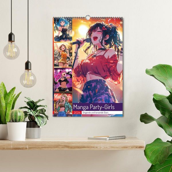 Produktbild: Manga Party-Girls. Singende und tanzende Stars (Wandkalender 2026 DIN A3 hoch), CALVENDO Monatskalender