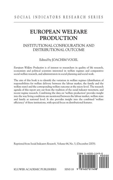 Produktbild: European Welfare Production