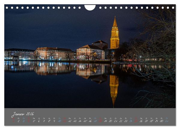 Produktbild: So sch&ouml;n ist Kiel im Dunkeln (Wandkalender 2026 DIN A4 quer), CALVENDO Monatskalender