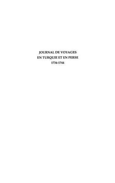 Produktbild: Journal de voyages en Turquie et en Perse