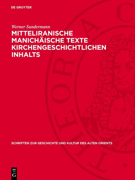 Produktbild: Mitteliranische manich&auml;ische Texte kirchengeschichtlichen Inhalts