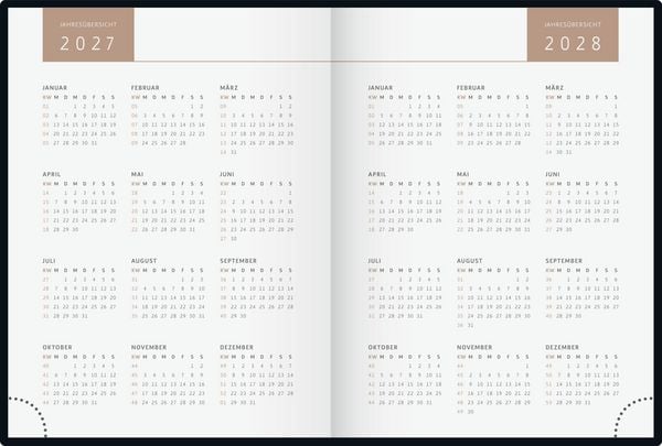 Produktbild: rido/id&eacute; 7013607017 Taschenkalender Premium Young Line Mini 2027 "Moon" A6, Papier