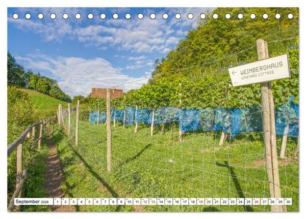 Produktbild: Weinberge um Jena (Tischkalender 2026 DIN A5 quer), CALVENDO Monatskalender
