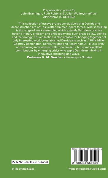 Produktbild: Applying: To Derrida