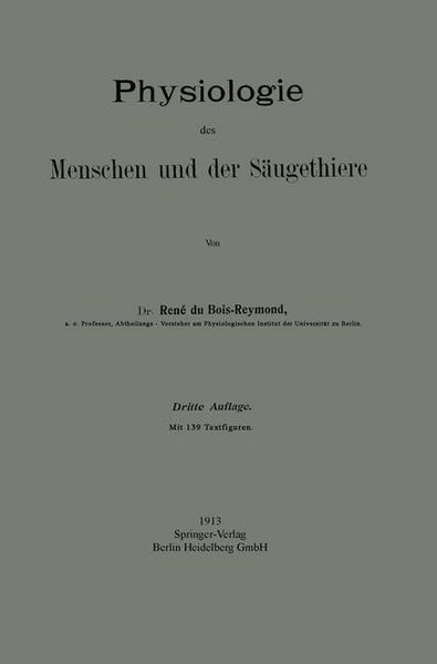 Produktbild: Physiologie des Menschen und der S&auml;ugethiere